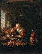 Gerard Dou Woman Pouring Water into a Jar oil painting on canvas